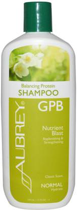 Aubrey Organics, GPB Balancing Protein Shampoo, Classic Scent, 11 fl oz (325 ml) ,حمام، الجمال، الشامبو، الشعر، فروة الرأس، مكيف