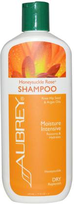 Aubrey Organics, Honeysuckle Rose Shampoo, Moisture Intensive, Dry, 11 fl oz (325 ml) ,حمام، الجمال، الشامبو، أرجان