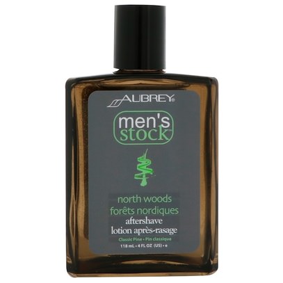 Aubrey Organics, Mens Stock, North Woods After Shave, Classic Pine, 4 fl oz (118 ml) ,حمام، الجمال، الحلاقة، خلفي، حلق