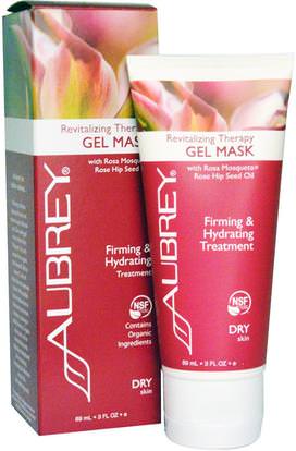 Aubrey Organics, Revitalizing Therapy Gel Mask, Dry Skin, 3 fl oz (89 ml) ,الصحة، الجلد، أقنعة الوجه