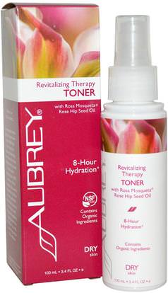 Aubrey Organics, Revitalizing Therapy Toner, Dry Skin, 3.4 fl oz (100 ml) ,الجمال، أحبار الوجه، الجلد
