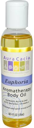 Aura Cacia, Aromatherapy Body Oil, Euphoric Ylang Ylang, 4 fl oz (118 ml) ,الصحة، الجلد، زيت التدليك