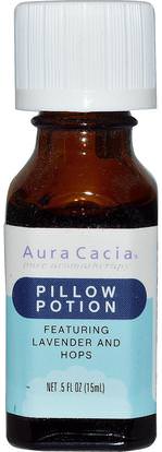 Aura Cacia, Pillow Potion, 0.5 fl oz (15 ml) ,حمام، الجمال، الزيوت العطرية الزيوت
