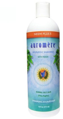 Auromere, Ayurvedic Shampoo, Neem Plus 5, 16 fl oz (473 ml) ,حمام، الجمال، الشامبو، الشعر، فروة الرأس، مكيف