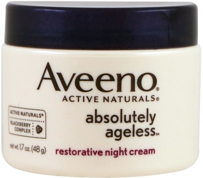 Aveeno, Absolutely Ageless, Restorative Night Cream, 1.7 oz (48 g) ,الجمال، العناية بالوجه، بشرة