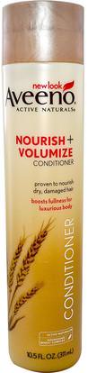 Aveeno, Active Naturals, Nourish + Volumize Conditioner, 10.5 fl oz (311 ml) ,حمام، الجمال، الشعر، فروة الرأس، الشامبو، مكيف، مكيفات