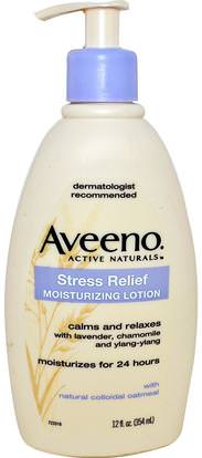 Aveeno, Active Naturals, Stress Relief Moisturizing Lotion, 12 fl oz (354 ml) ,الجسم، ومكافحة الإجهاد الإغاثة
