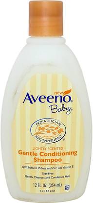 Aveeno, Baby, Gentle Conditioning Shampoo, Lightly Scented, 12 fl oz (354 ml) ,حمام، الجمال، الشامبو، أطفال الشامبو، الشعر، فروة الرأس، مكيف