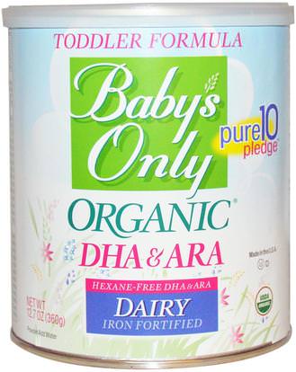 Natures One, Toddler Formula, DHA & ARA, Dairy, Iron Fortified, 12.7 oz (360 g) ,صحة الأطفال، حليب الأطفال والحليب المجفف، الصيغة العضوية