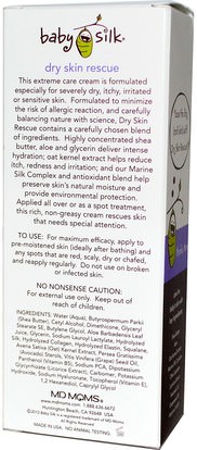 Herb-sa MD Moms, Baby Silk, Dry Skin Rescue, Fragrance Free, 2.8 oz (79.4 g)