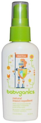 BabyGanics, Natural Insect Repellent, 2 fl oz (59 ml) ,صحة الأطفال، أطفال وطفل طارد الحشرات
