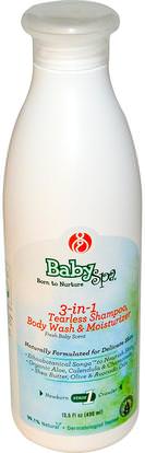 BabySpa, 3-In-1 Tearless Shampoo, Body Wash & Moisturizer, Stage 1 Newborn, Fresh Baby Scent, 13.5 fl oz (400 ml) ,حمام، جمال، شامبو، أطفال شامبو، هلام الاستحمام، الاطفال غسل الجسم، استحمام الطفل هلام