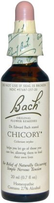 Bach, Original Flower Remedies, Chicory, 0.7 fl oz (20 ml) ,الصحة