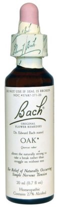 Bach, Original Flower Remedies, Oak, 0.7 fl oz (20 ml) ,الصحة