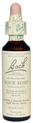 Bach, Original Flower Remedies, Rock Rose, 0.7 fl oz (20 ml) ,المكملات الغذائية، المثلية، الصحة