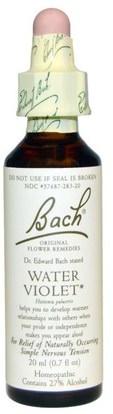 Bach, Original Flower Remedies, Water Violet, 0.7 fl oz (20 ml) ,الصحة