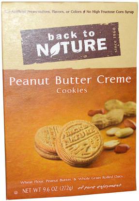 Back to Nature, Cookies, Peanut Butter Crme, 9.6 oz (272 g) ,الطعام، الوجبات الخفيفة، الكوكيز