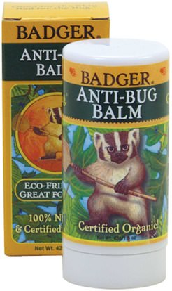 Badger Company, Anti-Bug Balm, 1.5 oz (42 g) ,صحة الأطفال، أطفال وطفل طارد الحشرات، علة و طارد الحشرات