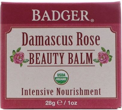 Badger Company, Beauty Balm, Damascus Rose, 1 oz (28 g) ,الصحة، الجلد
