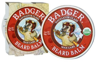Badger Company, Navigator Class Man Care, Beard Balm, 2 oz (56 g) ,حمام، الجمال، انسان، العناية الشخصية