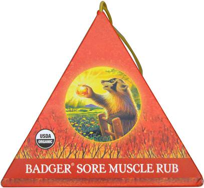 Badger Company, Sore Muscle Rub Ornament, Original Blend, Cayenne & Ginger.75 oz ,والصحة، والمرأة، والجلد، ومكافحة الألم