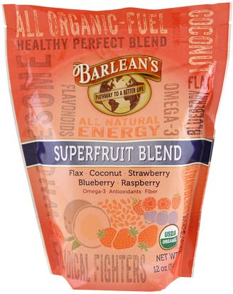 Barleans, Organic Superfruit Blend, 12 oz (340 g) ,المكملات الغذائية، مقتطفات الفاكهة، سوبر الفواكه، مضادات الأكسدة، مضادات الأكسدة