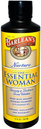 Barleans, The Essential Woman, Nurture, 12 fl oz (350 ml) ,المكملات الغذائية، ايفا اوميجا 3 6 9 (إيبا دا)
