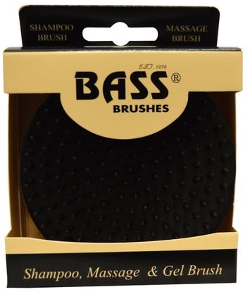 Bass Brushes, Shampoo, Massage & Gel Brush, Soft Nylon Bristle, 1 Brush ,حمام، الجمال، فرش الشعر