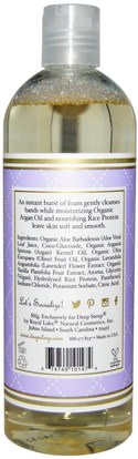 حمام، الجمال، أرجان، حمام Deep Steep, Argan Oil Foaming Hand Wash Refill, Lavender - Vanilla, 16 fl oz (474 ml)