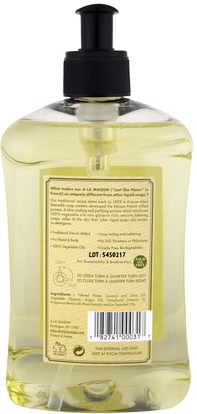 حمام، الجمال، حمام أرجان، الصابون A La Maison de Provence, Hand & Body Soap, Rosemary Mint, 16.9 fl oz (500 ml)