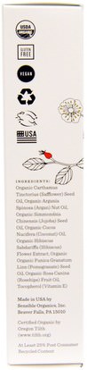 حمام، الجمال، زيت الأرغان، حمام أوميغا Nourish Organic, Replenishing Argan Oil with Pomegranate and Rosehip, 3.4 oz (101 ml)