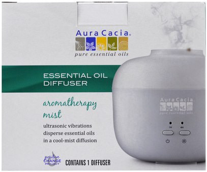 حمام، الجمال، الزيوت العطرية الزيوت، الناشرون الهواء Aura Cacia, Aromatherapy Mist, Essential Oil Diffuser, 1 Diffuser