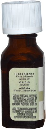حمام، الجمال، الزيوت العطرية الزيوت Aura Cacia, 100% Pure Essential Oil, Pine, Enlivening.5 fl oz (15 ml)