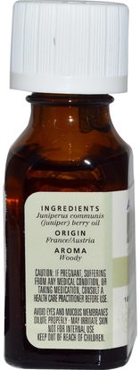 حمام، الجمال، الزيوت العطرية الزيوت، زيت العرعر Aura Cacia, 100% Pure Essential Oil, Juniper Berry.5 fl oz (15 ml)