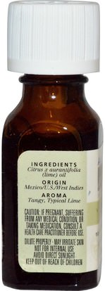 حمام، الجمال، الزيوت العطرية الزيوت، زيت الجير Aura Cacia, 100% Pure Essential Oil, Lime.5 fl oz (15 ml)