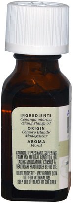 حمام، الجمال، الزيوت العطرية الزيوت، الإيلنغ النفط Aura Cacia, 100% Pure Essential Oil, Ylang Ylang III, Sensual.5 fl oz (15 ml)