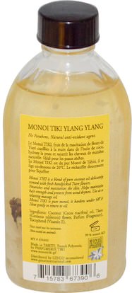 حمام، الجمال، الزيوت العطرية الزيوت، الإيلنغ النفط Monoi Tiare Tahiti, Coconut Oil, Ylang Ylang, 4 fl oz (120 ml)