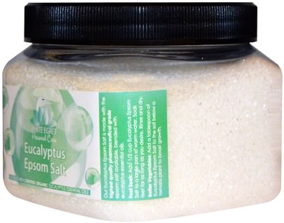 حمام، الجمال، أملاح الاستحمام White Egret Personal Care, Eucalyptus Epsom Salt, 16 oz