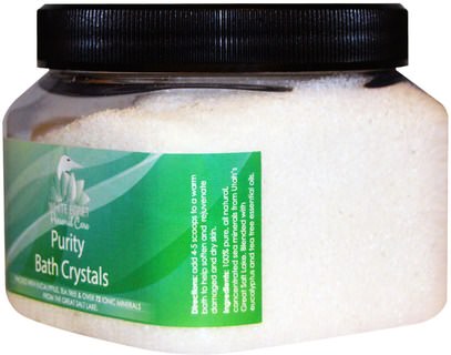 حمام، الجمال، أملاح الاستحمام White Egret Personal Care, Purity Bath Crystals, 16 oz