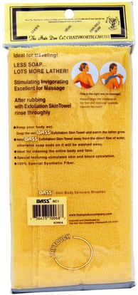 حمام، الجمال، حمام الإسفنج والفرش Bass Brushes, Body Care, The Original Exfoliation Skin Towel, 1 Skin Towel