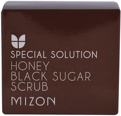 حمام، الجمال، العناية بالجسم، فرك الجسم Mizon, Honey Black Sugar Scrub, 3.17 oz (90 g)