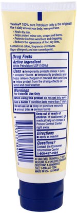 حمام، الجمال، غسول الجسم، والإصابات الحروق Vaseline, 100% Pure Petroleum Jelly, Original Skin Protectant, 2.5 oz (71 g)