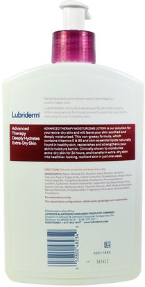 حمام، الجمال، غسول الجسم Lubriderm, Advanced Therapy Lotion, Deeply Hydrates Extra-Dry Skin, 16 fl oz (473 ml)