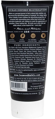 حمام، الجمال، غسول الجسم، إلتحم، السيلوليت Seaweed Bath Co., Detox Cellulite Cream, For Visibly Smoother, Tighter-Looking Skin, 6 fl oz (177 ml)
