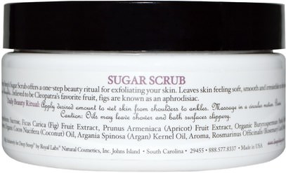 حمام، الجمال، بدن، الدعك، أرجان، حمام Deep Steep, Argan Oil Sugar Scrub, Fig - Apricot, 8 oz (226 g)