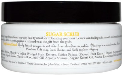 حمام، الجمال، بدن، الدعك، أرجان، حمام Deep Steep, Argan Oil Sugar Scrub, Mango - Papaya, 8 oz (226 g)