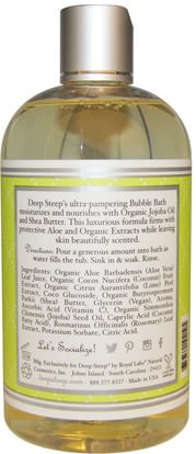 حمام، الجمال، حمام الفقاعة Deep Steep, Bubble Bath, Coconut Lime, 17 fl oz (503 ml)
