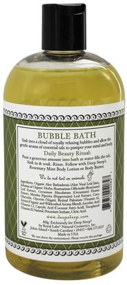حمام، الجمال، حمام الفقاعة Deep Steep, Bubble Bath, Rosemary - Mint, 17 fl oz (503 ml)