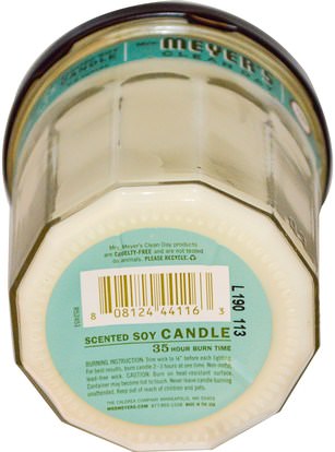 حمام، الجمال، الشمعات Mrs. Meyers Clean Day, Scented Soy Candle, Basil Scent, 7.2 oz