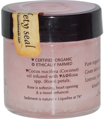 حمام، الجمال، زيت جوز الهند الجلد Kuumba Made, Rose Coconut Oil, 1 oz (29.57 ml)